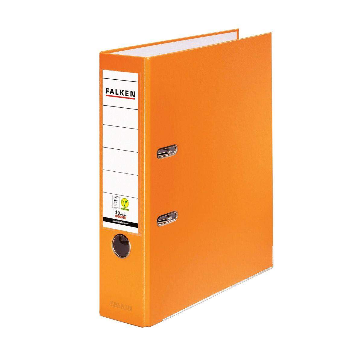 Falken PP-Color Ordner S 80, Rückenbreite 80 mm, orange