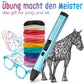 Filapen 3D Stift Set mit 10 Filamenten und Etui (blau)