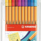 Fineliner - STABILO point 88 - 20er Pack - mit 20 verschiedenen Farben