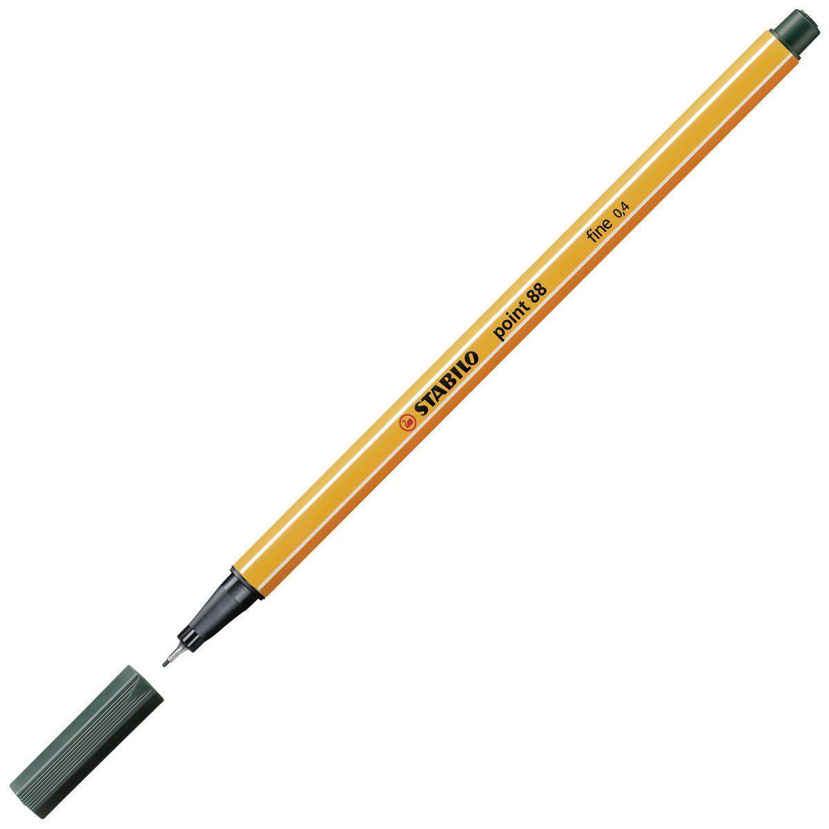 Fineliner - STABILO point 88 - Einzelstift - olivgrün