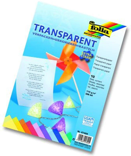 Folia 87409 Transparentpapier, A4, 115g, 10 Blatt