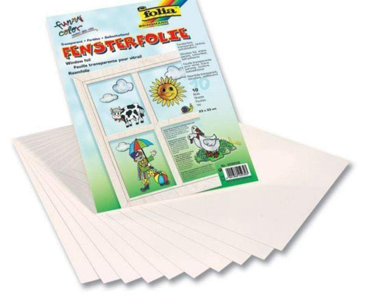 Folia Fensterfolie farblos, 5 Blatt