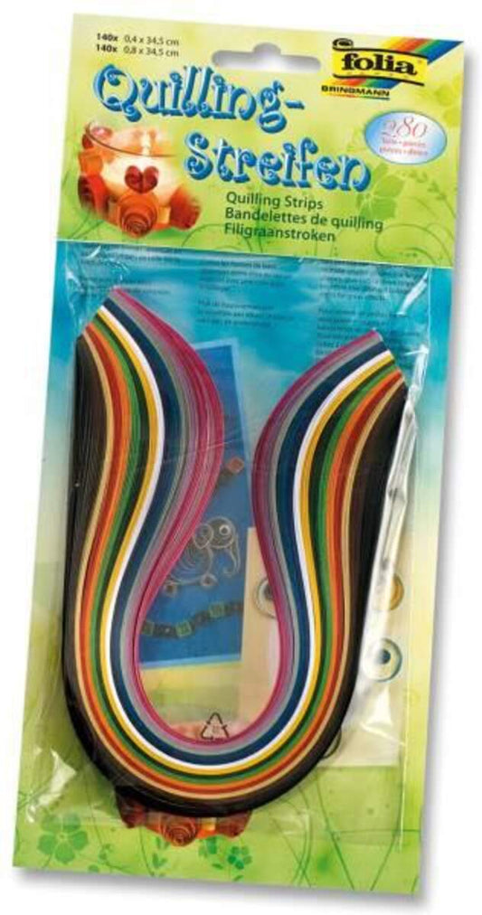 Folia Quilligstreifen Regenbogen, 280 Teile