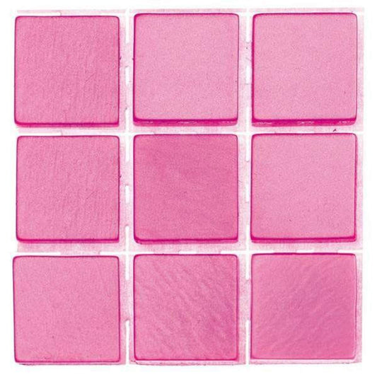 Glorex Poly-Mosaic, 10 x 10mm, pink, 63 Stück