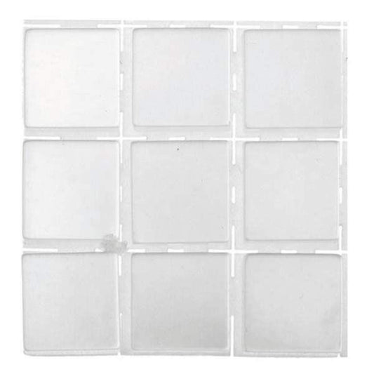 Glorex Poly-Mosaic, 10 x 10mm, weiß, 63 Stück