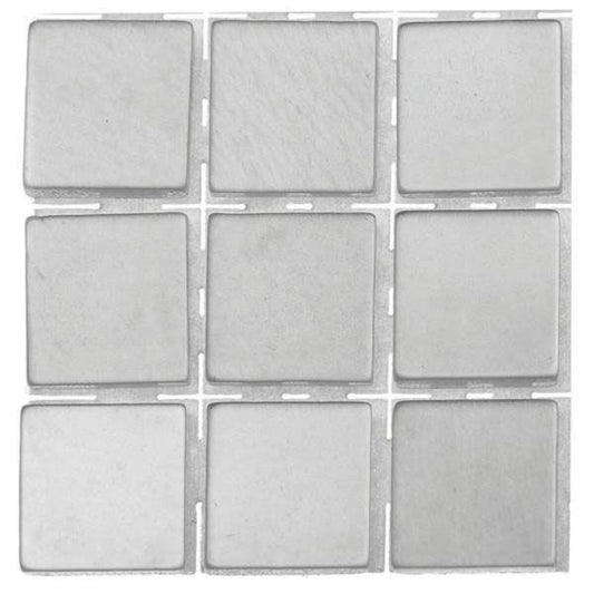 Glorex Poly-Mosaic, 10 x 10mm, silber, 63 Stück