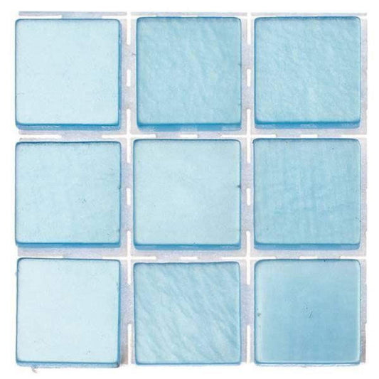 Glorex Poly-Mosaic, 10 x 10mm, hellblau, 63 Stück