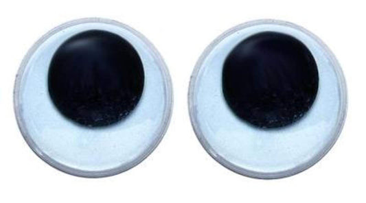 Glorex Wackelaugen, rund, selbstklebend, 12 mm, 26 Stück