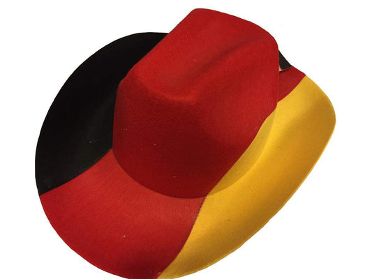 Goodmark Cowboyhut Deutschland, 3-farbig schwarz/rot/gelb