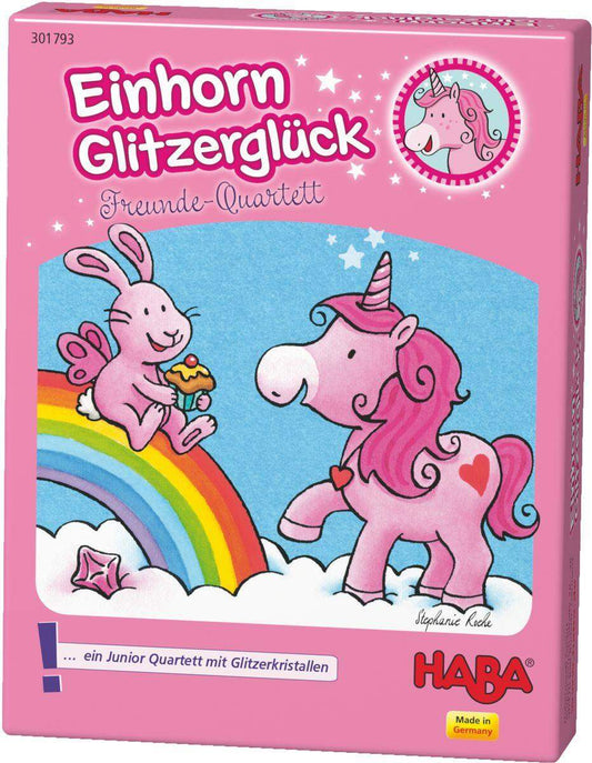 HABA 301793 Einhorn Glitzerglück Freunde-Quartett