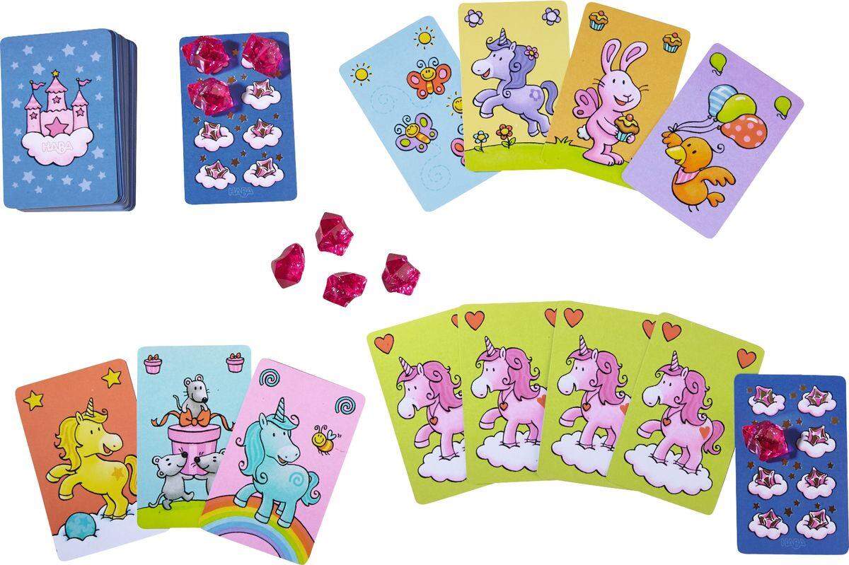 HABA 301793 Einhorn Glitzerglück Freunde-Quartett