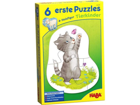 HABA 303309 6 erste Puzzles Tierkinder