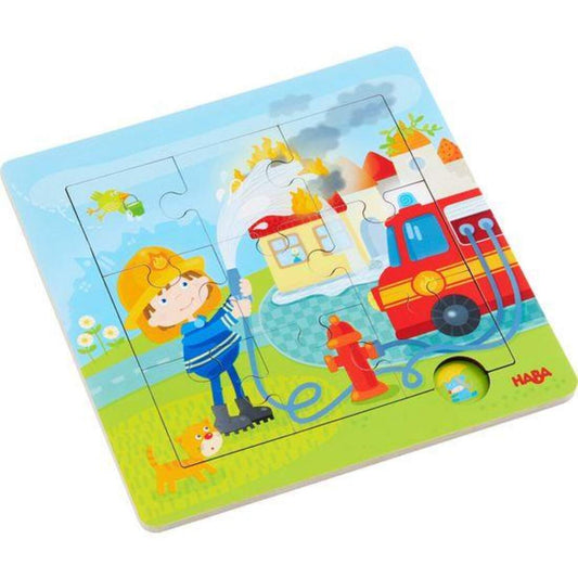 HABA 303770 Holzrahmen-Puzzle Feuerwehr
