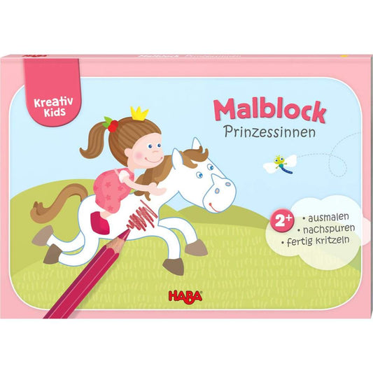 HABA 304439 Kreativ Kids Malblock Prinzessinnen