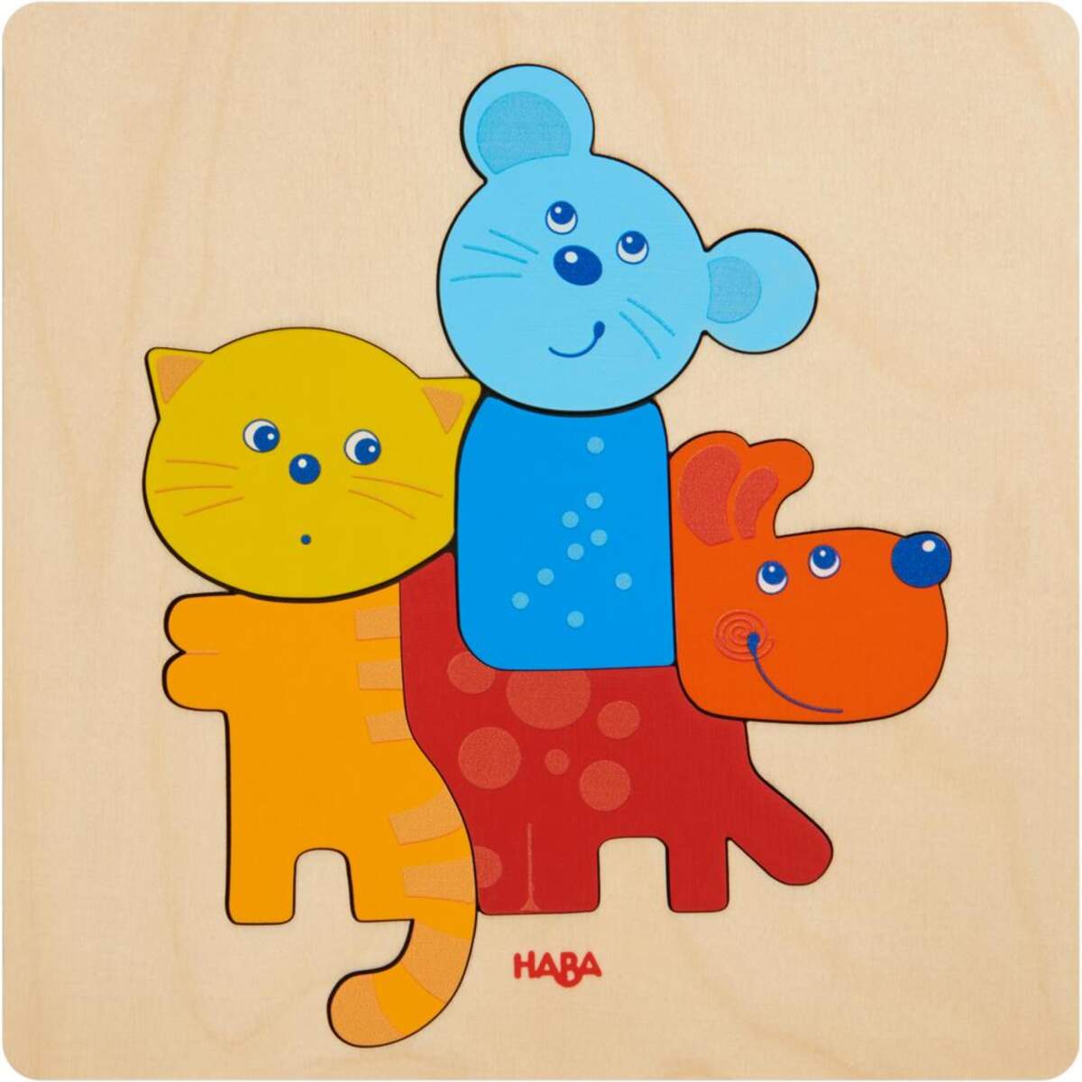 HABA 304610 Holzpuzzle Haustiere