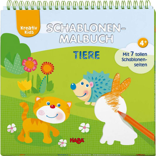HABA 304642 Kreativ Kids Schablonen-Malbuch Tiere