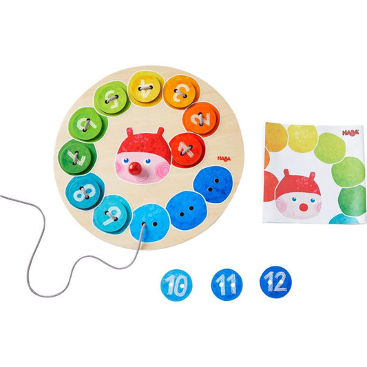 HABA 305288 Fädelspiel Regenbogenraupe