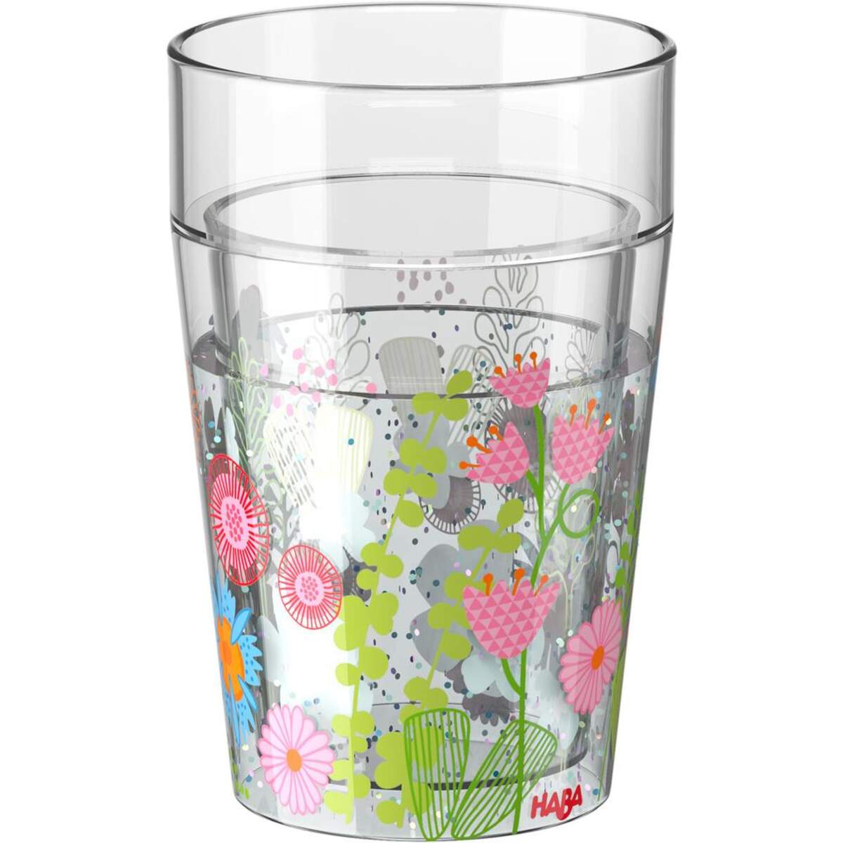 HABA 305706 - Glitzerbecher Blumen