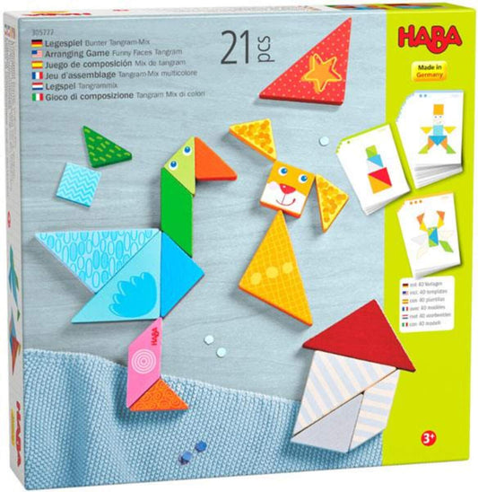 HABA 305777 Legespiel Bunter Tangram-Mix