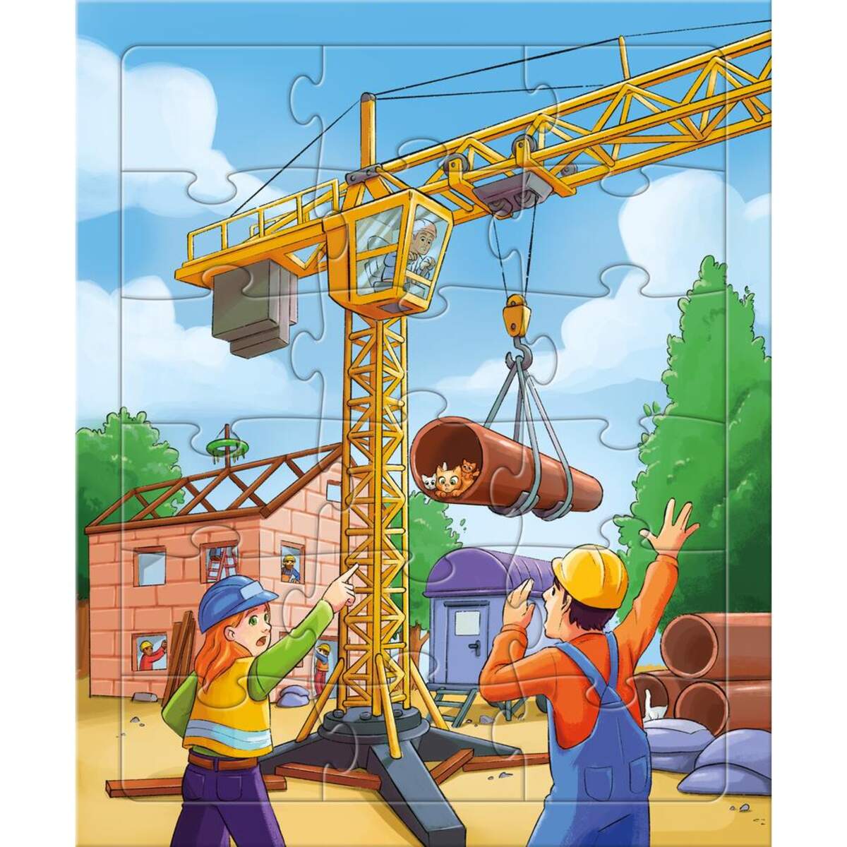 HABA 305883 Puzzles Baustellenfahrzeuge