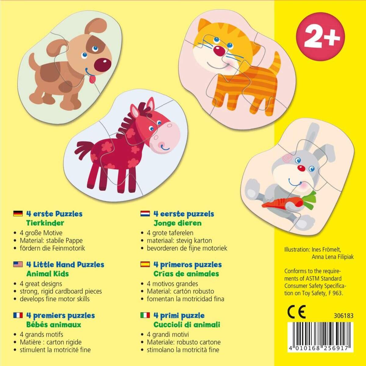HABA 306183 4 erste Puzzles Tierkinder