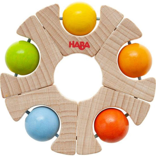 HABA 306692 Greifling Kugelrad Holz natur/bunt