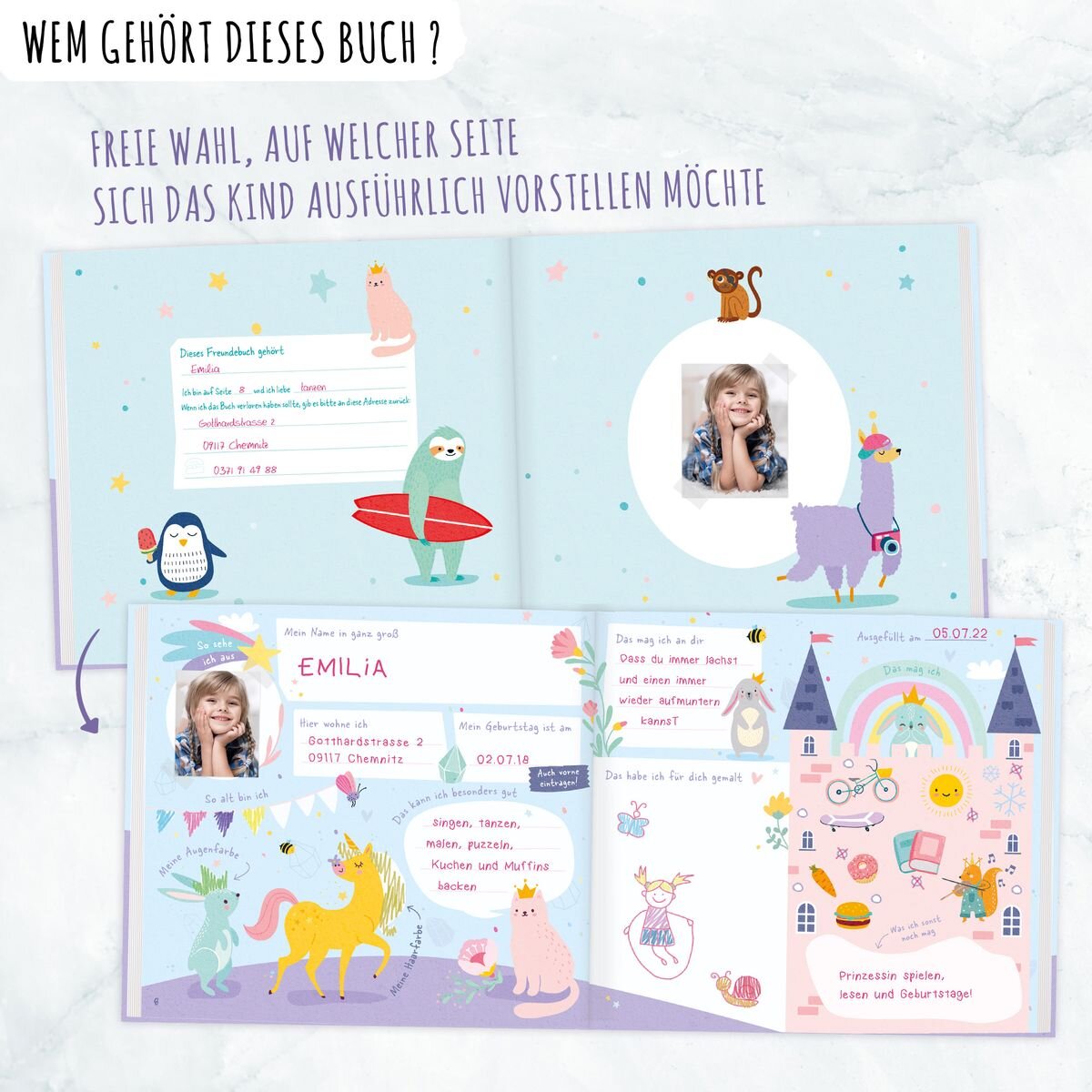 Häfft Verlag Freundebuch Kindergarten, 1 Stück, 8-fach sortiert