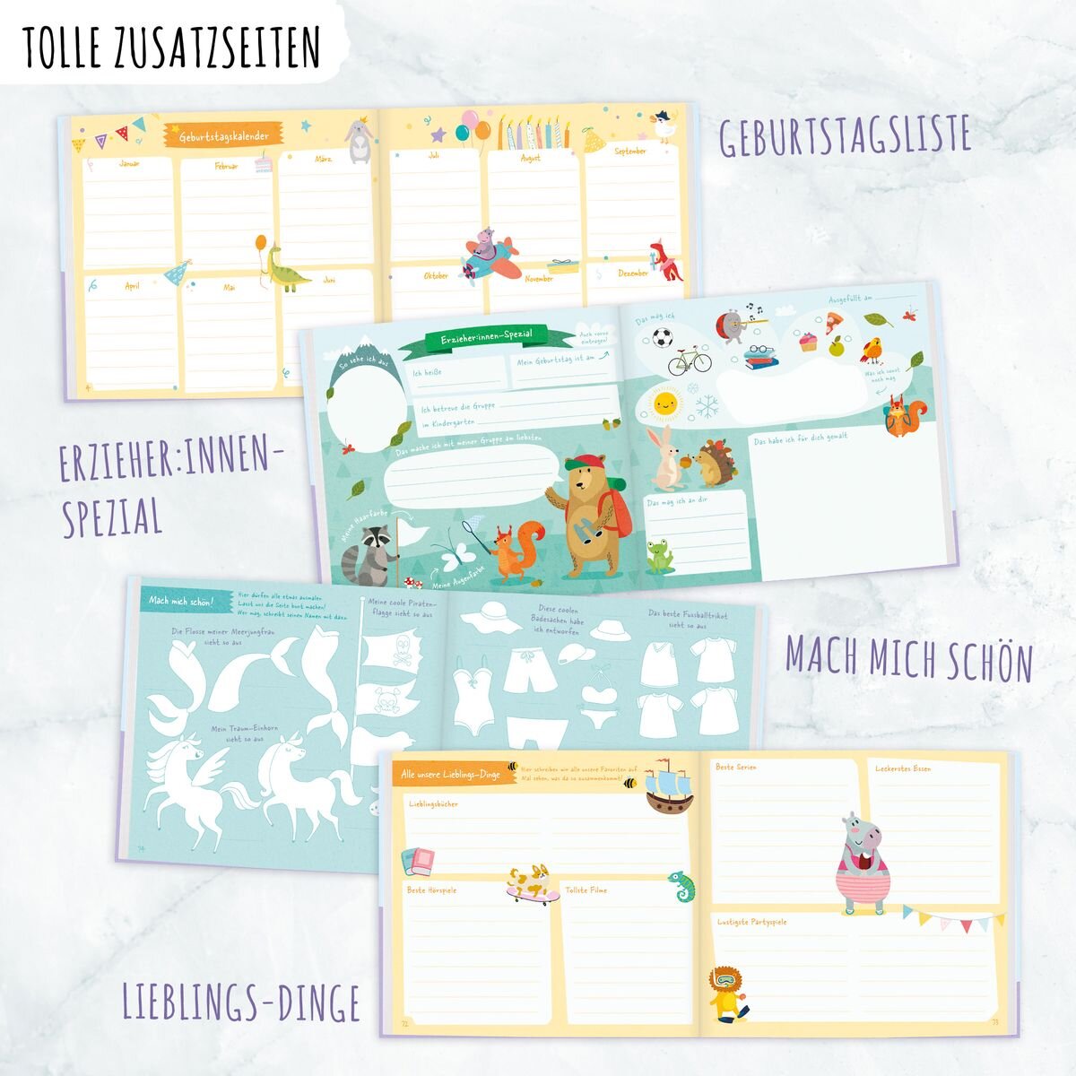 Häfft Verlag Freundebuch Kindergarten, 1 Stück, 8-fach sortiert