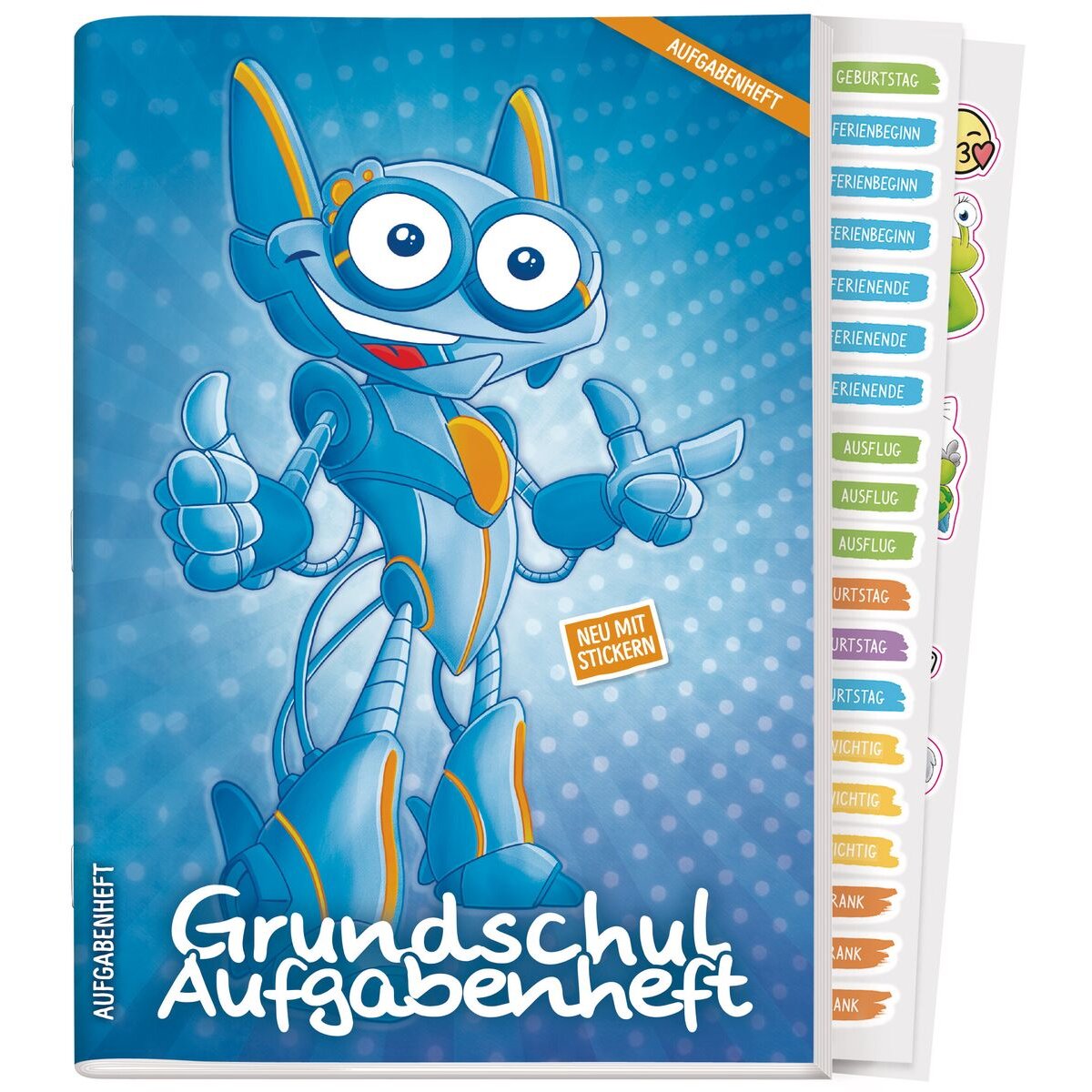 Häfft Verlag Grundschul-Aufgabenheft A5 mit Stickerbogen, 1 Stück, 2-fach sortiert
