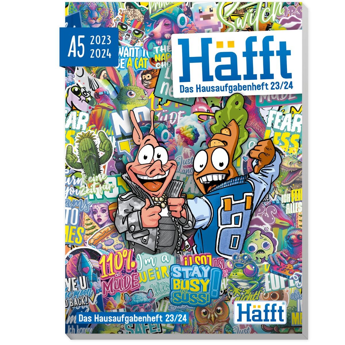 Häfft Verlag Häfft – Das Hausaufgabenheft! 23/24  A5, 1 Stück, 4-fach sortiert