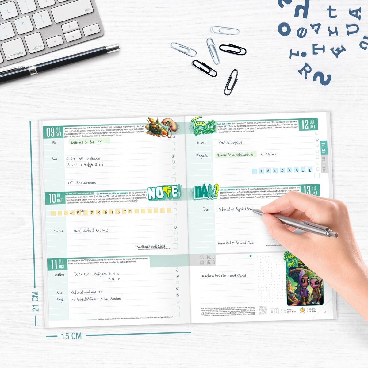 Häfft Verlag Häfft – Das Hausaufgabenheft! 23/24  A5, 1 Stück, 4-fach sortiert