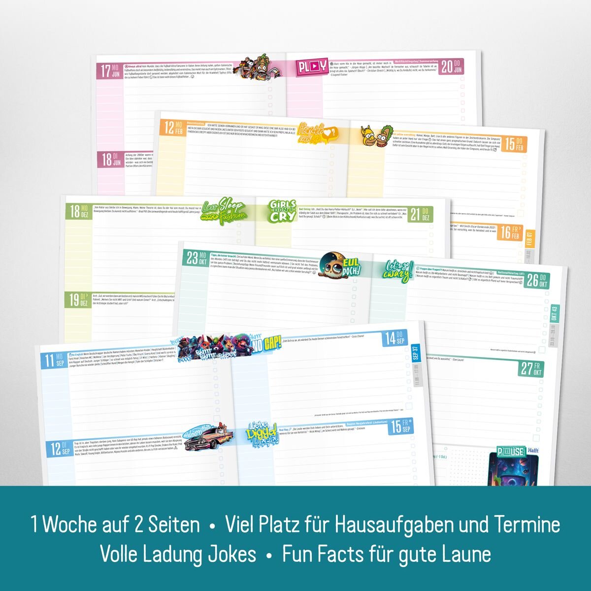 Häfft Verlag Häfft – Das Hausaufgabenheft! 23/24  A5, 1 Stück, 4-fach sortiert