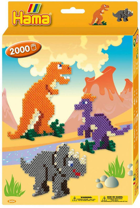 Hama Bügelperlen 3434 Dino Welt, 2000 Perlen