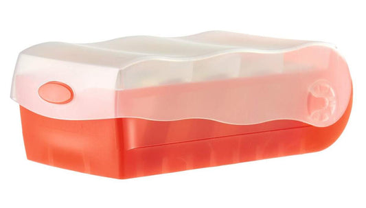 HAN Karteibox Croco A8, transluzent rot