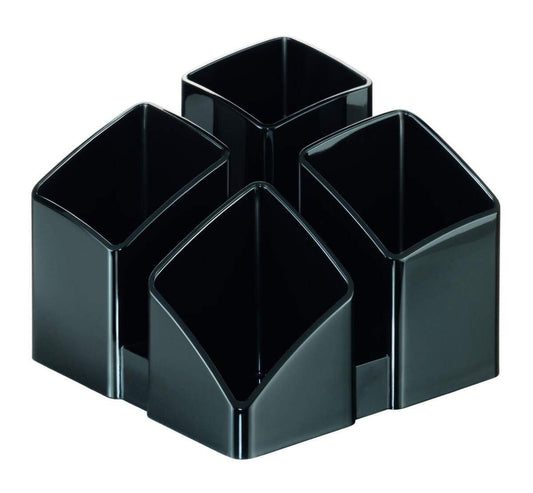 HAN Schreibtisch-Köcher SCALA, mit 4 Fächern, 125 x 100 x 125 mm, schwarz