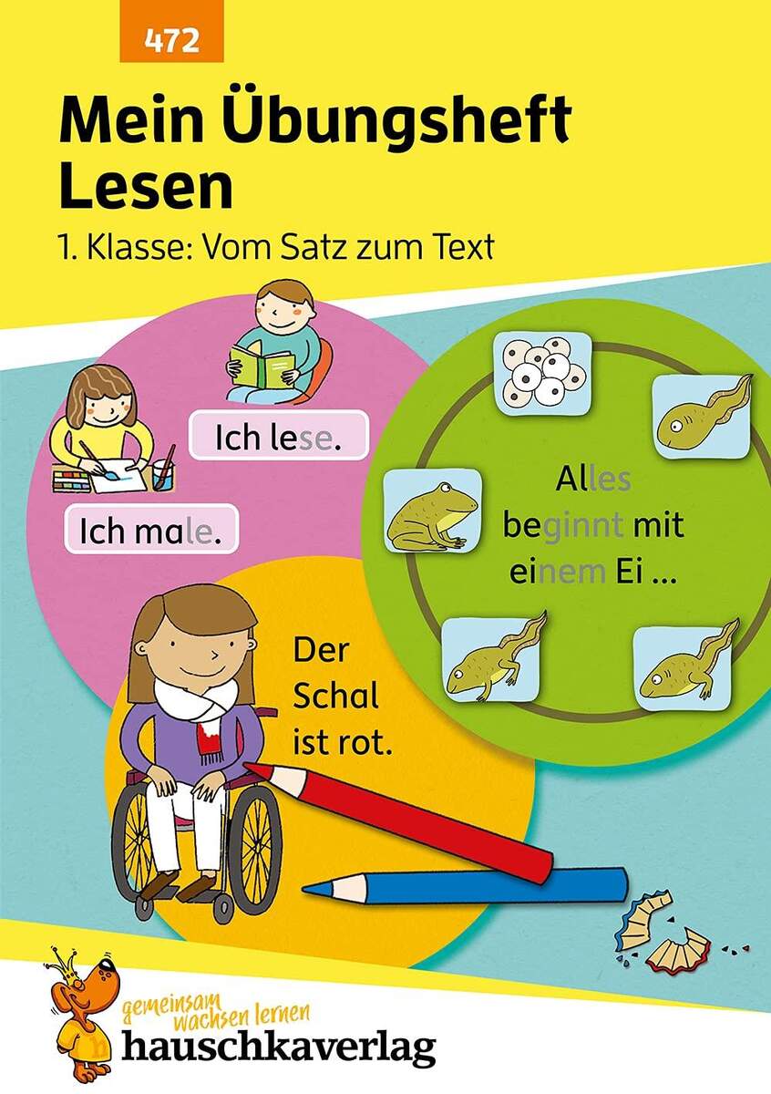 Hauschka Verlag Mein Übungsheft Lesen – 1. Klasse: Vom Satz zum Text, A5-Heft