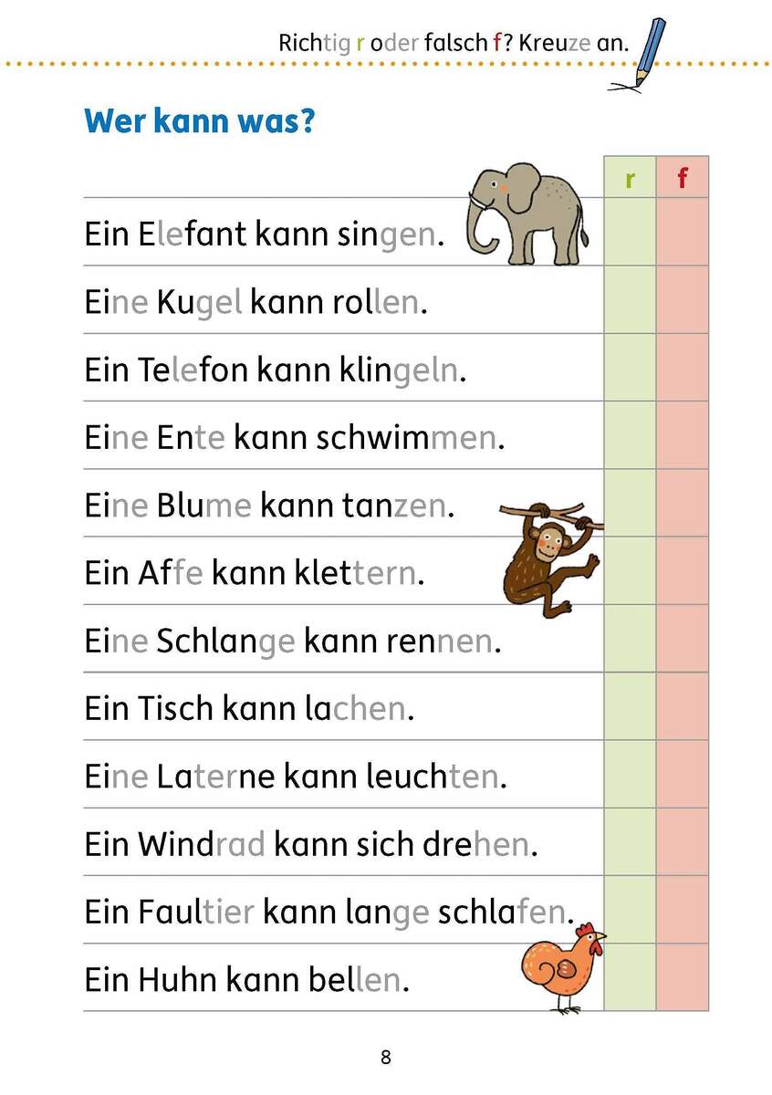 Hauschka Verlag Mein Übungsheft Lesen – 1. Klasse: Vom Satz zum Text, A5-Heft
