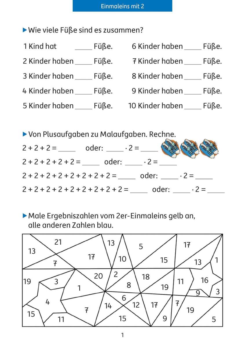 Hauschka Verlag Quer durch die 2./3. Klasse, Das kleine Einmaleins - A5-Übungsblock
