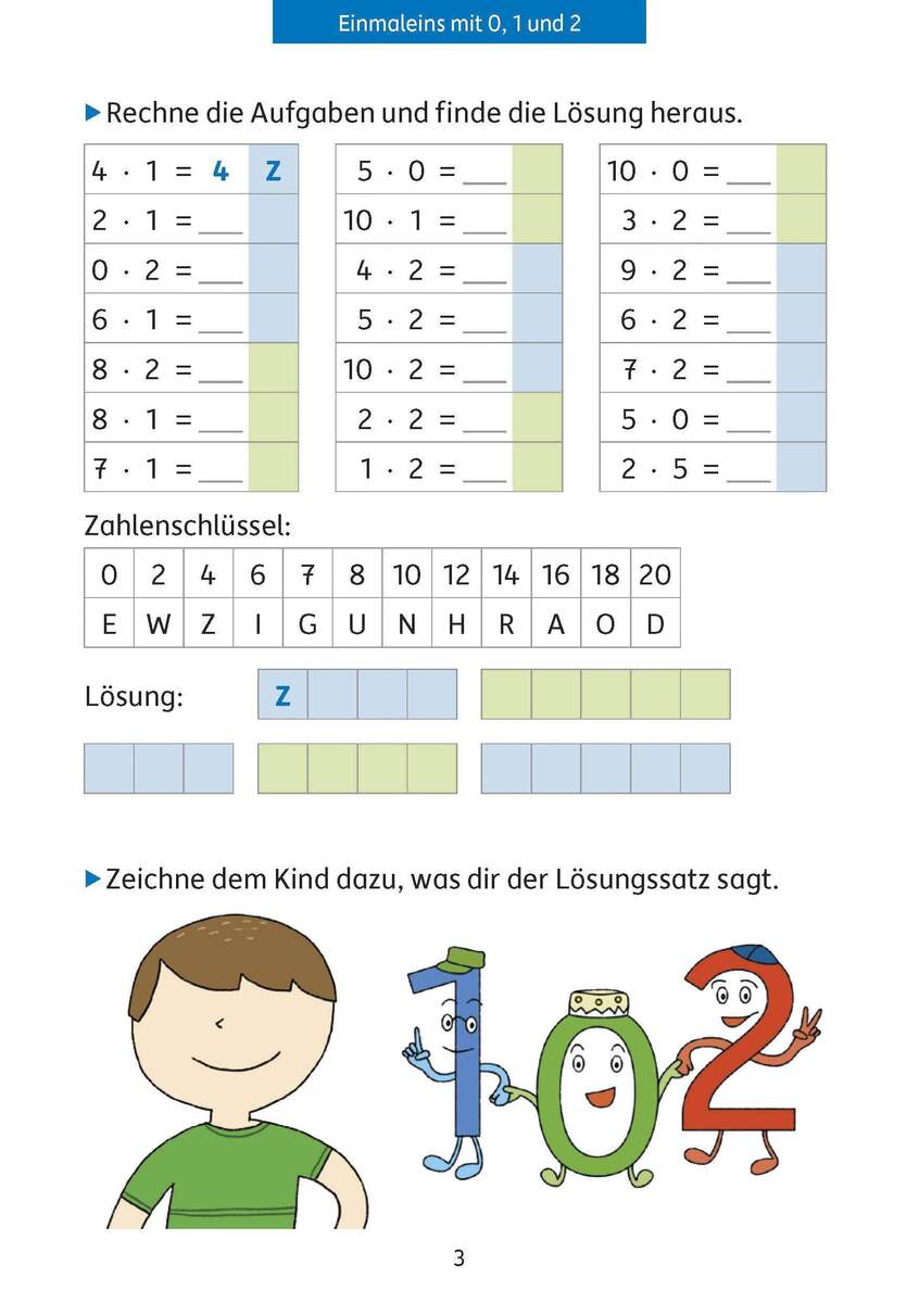Hauschka Verlag Quer durch die 2./3. Klasse, Das kleine Einmaleins - A5-Übungsblock