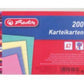 Herlitz Karteikarten bunt, A7, liniert, 200 Stück