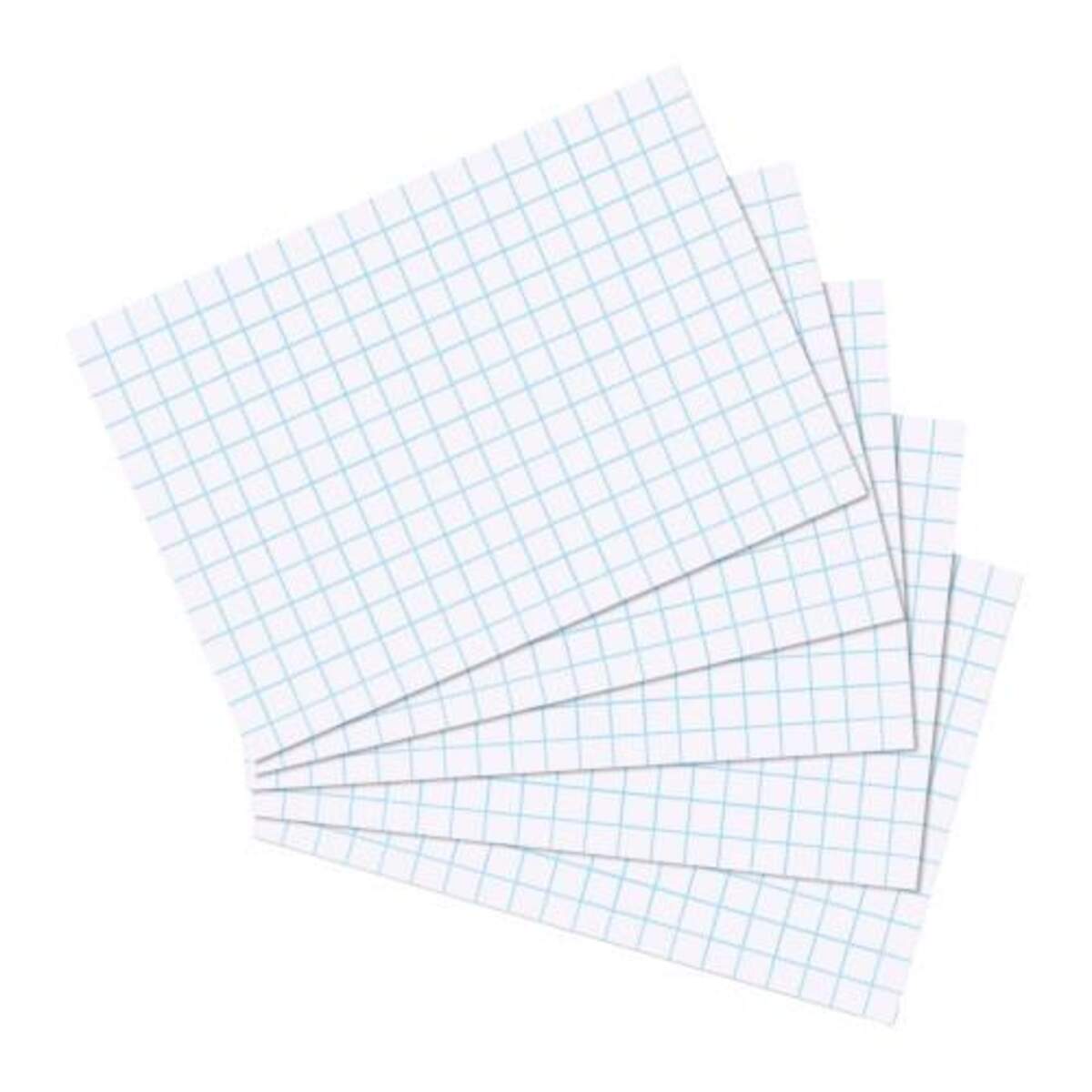 Herlitz Karteikarten, DIN A6, kariert, weiß, 100 Stück
