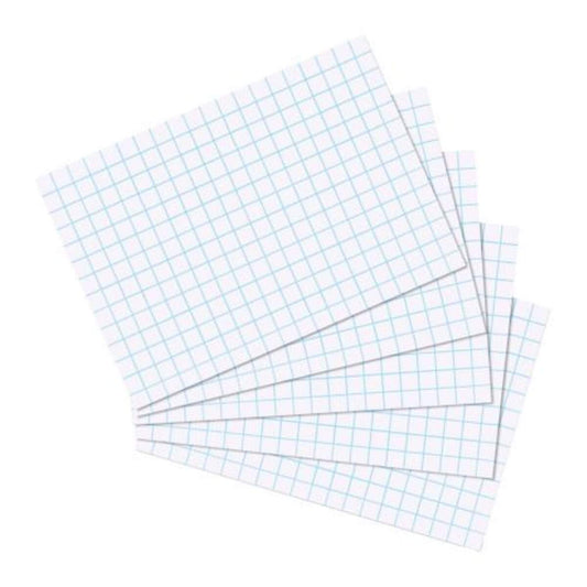 Herlitz Karteikarten, DIN A6, kariert, weiß, 100 Stück