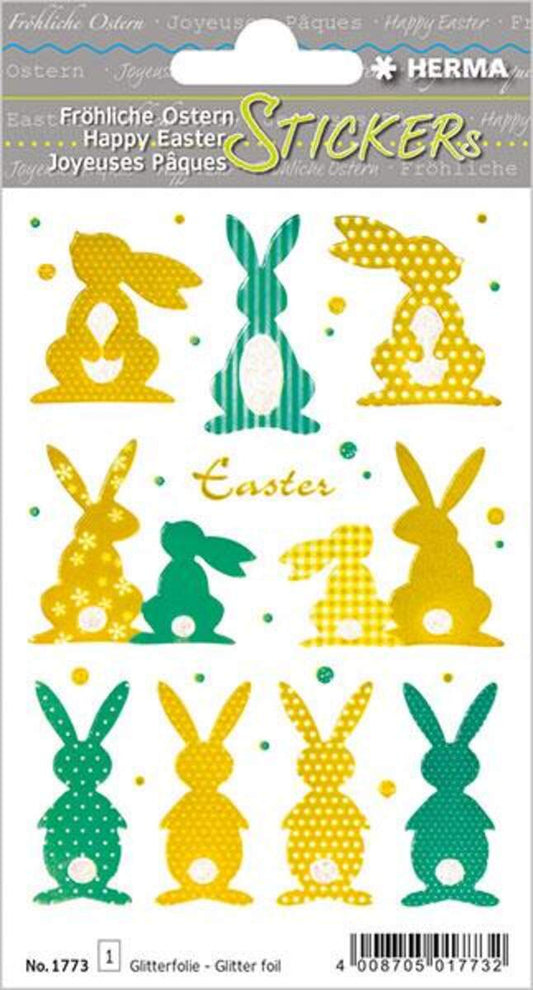 HERMA 1773 Ostersticker MAGIC Goldhasen