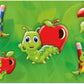 HERMA 19648 Schreibtischunterlage Kindergarten Fritz der Wurm, 55 x 35 cm, rutschfest