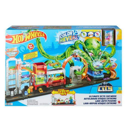 Hot Wheels Color Reveal Autowaschanlage, inkl. 1 Farbwechsel-Spielzeugauto