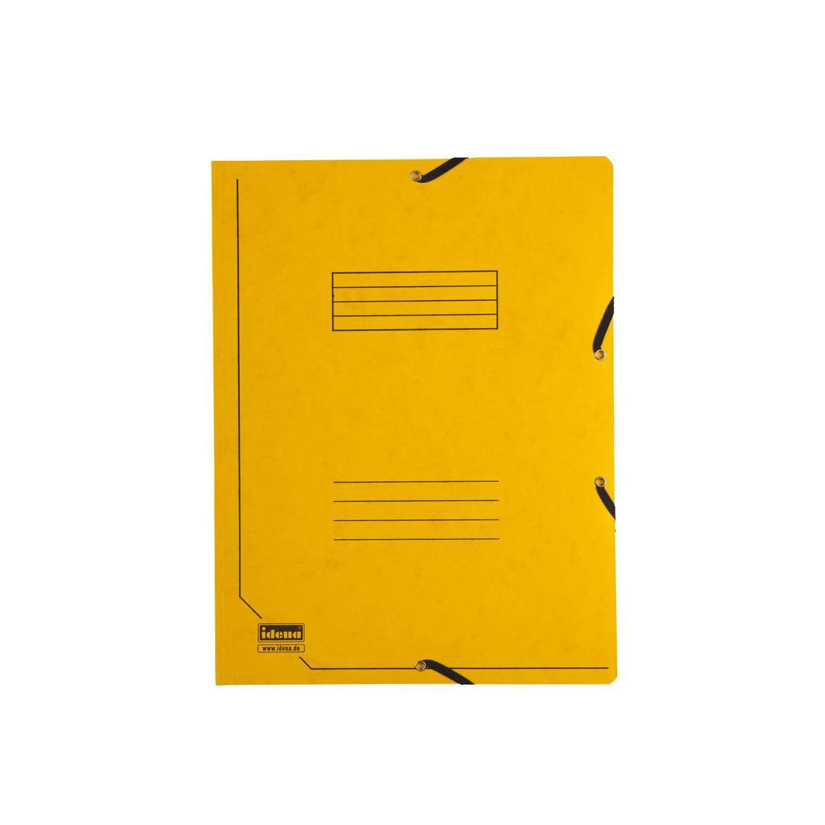 Idena Eckspann-Mappen, DIN A4, aus Karton, 3 Stück/3 Farben