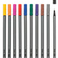 Idena Fineliner, 10 Stück/10 Farben, Strichstärke 0,4 mm