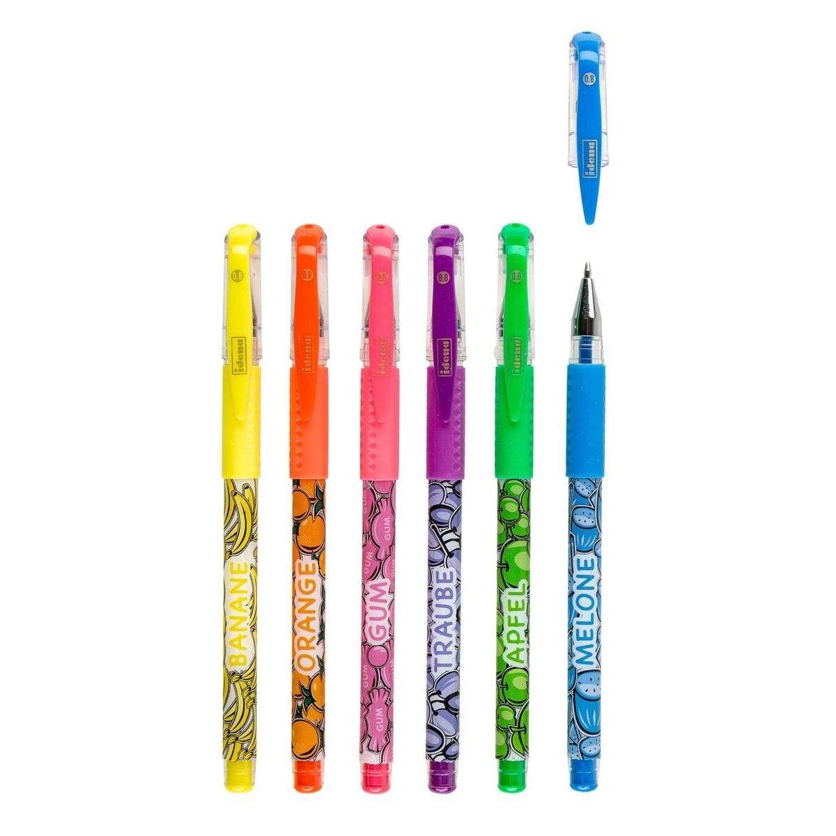 Idena Gelstifte Freche Früchte, 6 Farben, 0,8 mm, mit Duft