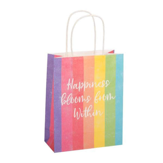 Idena Geschenkpapier, -tasche Happy Birthday rainbow color, 32 x 25 cm