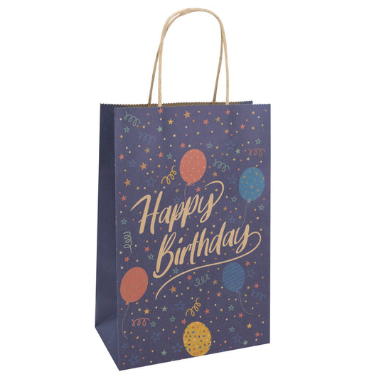 Idena Geschenktasche Motiv Happy Birthday 18x10x27cm FSC-Rec.